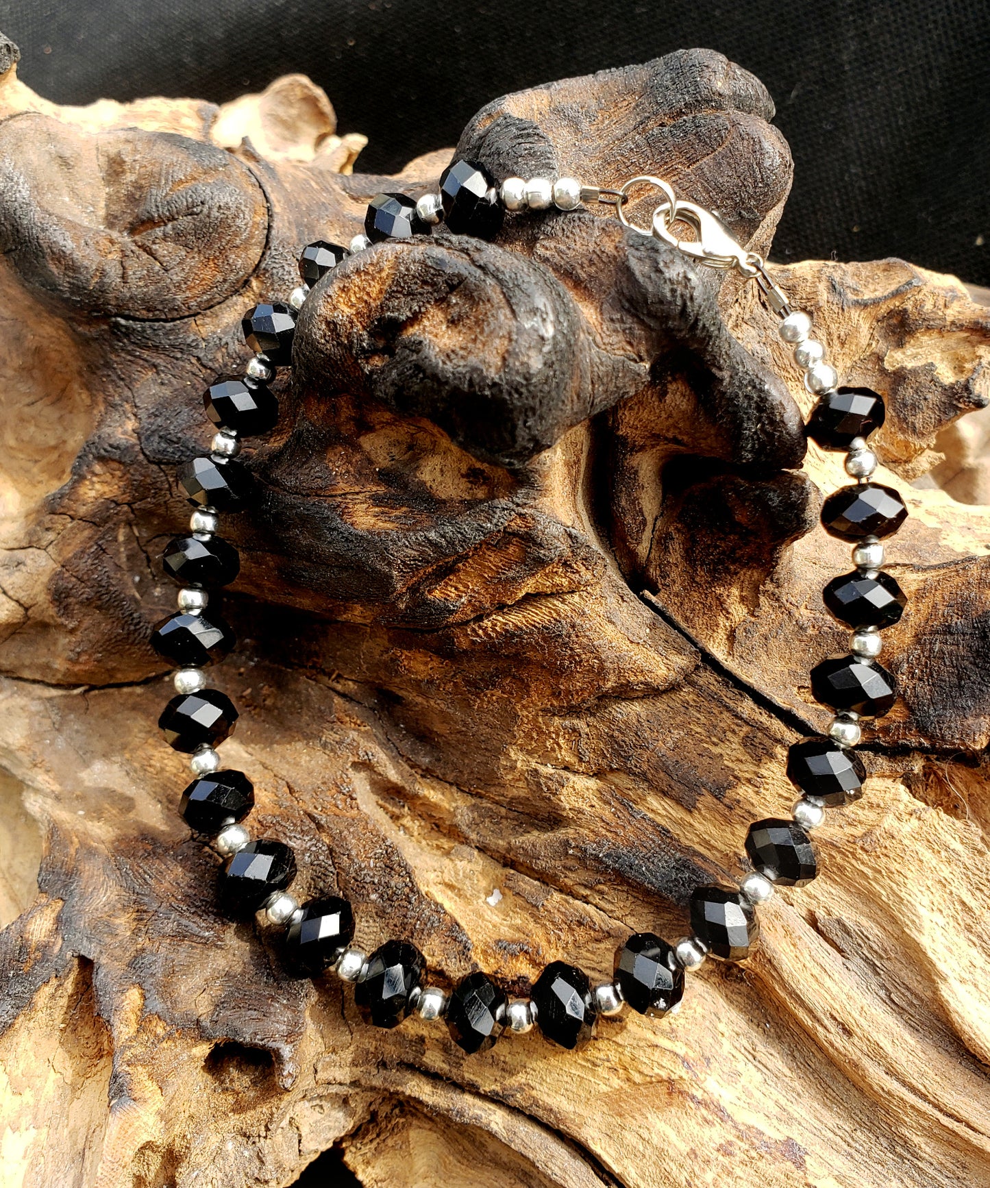 BESHEEK BLACK Crystal Anklet | Handmade Hypoallergenic Beach Gala Wedding Style Jewelry