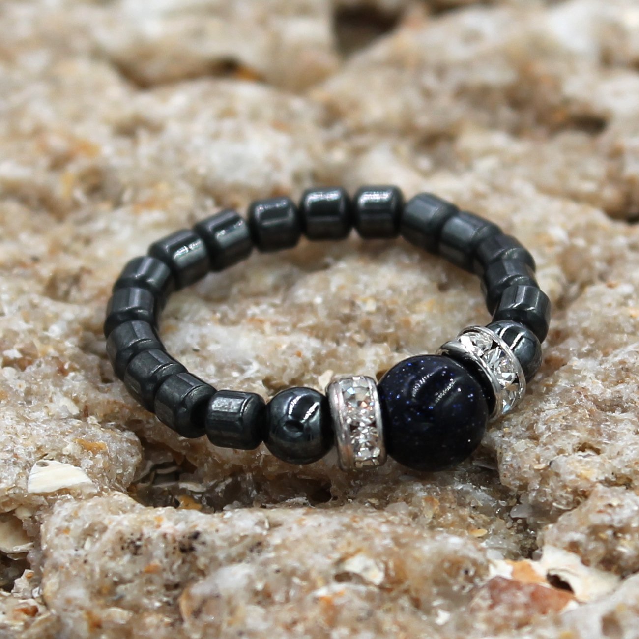 Magenetic Stretch Black Stardust Stretch Toe Ring