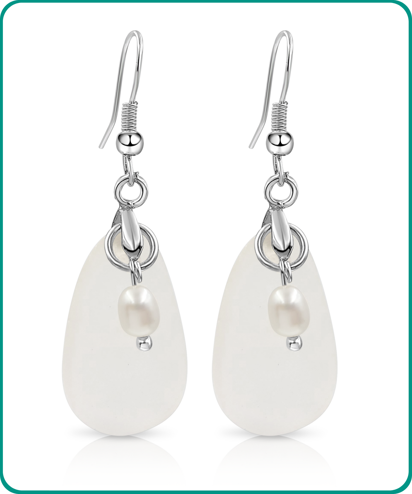 BESHEEK | Gorgeous Sterling Silver Frost Pearl Earrings