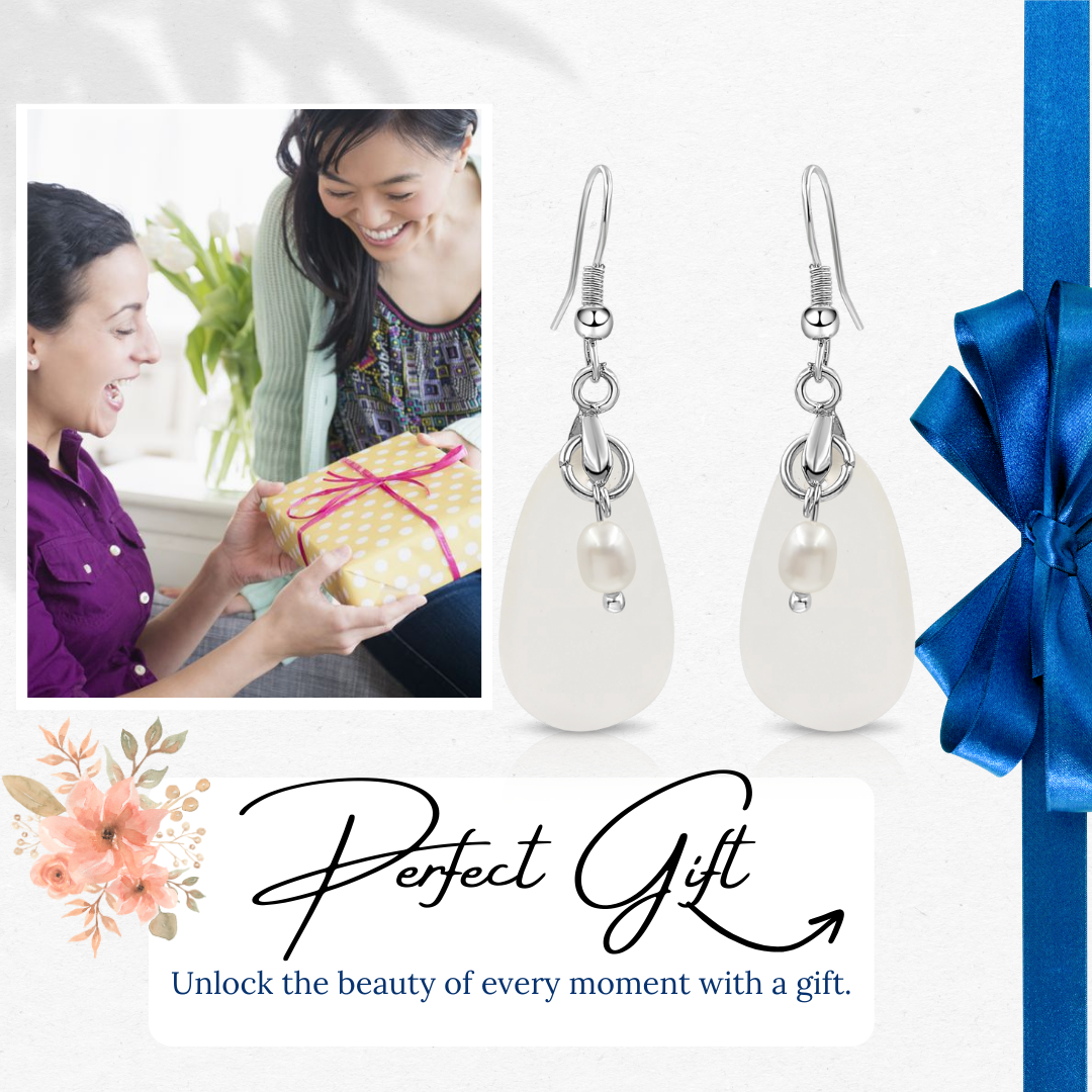 BESHEEK | Gorgeous Sterling Silver Frost Pearl Earrings