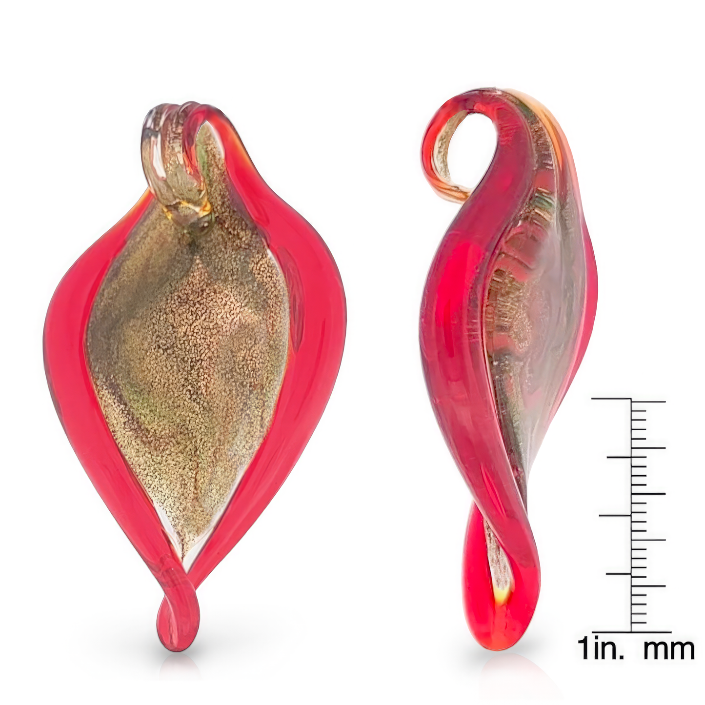 Handmade Murano Inspired Blown Glass Necklace Pendant