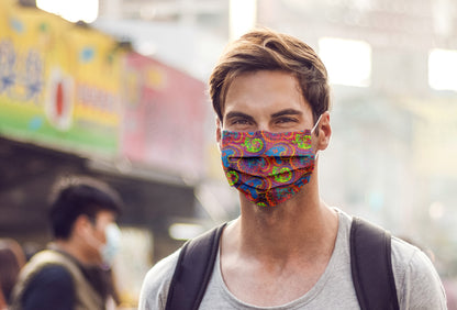 Plum Paisley Fabric Mask