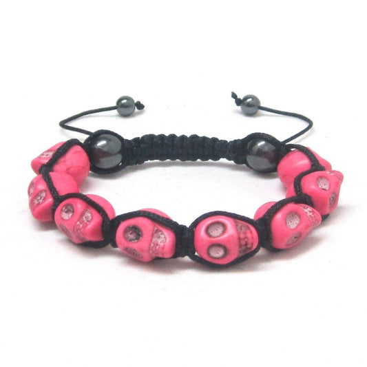 BESHEEK Sea turtule PINK turquoise howlite stone Artisan Weaved Macrame Shamballa Bracelet | Handmade Hypoallergenic Boho Beach Gala Wedding Style Jewelry