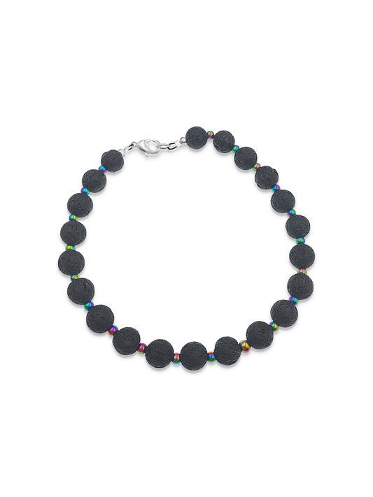 BESHEEK Black Lava hematite | Handmade Hypoallergenic Beach Gala Wedding Style Jewelry
