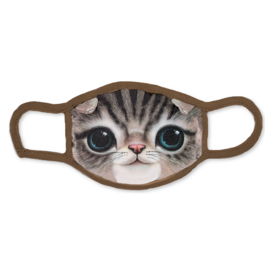 Grey, Doll face, & Hungry Kitty Fabric Mask Set of 3