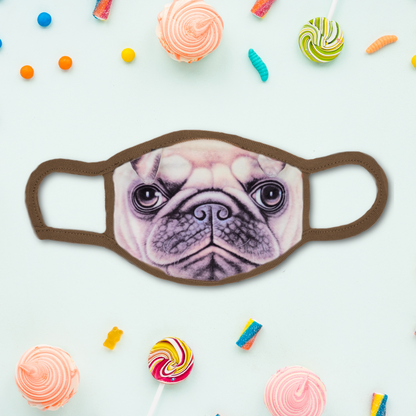Pug Face Covering Fabric Mask