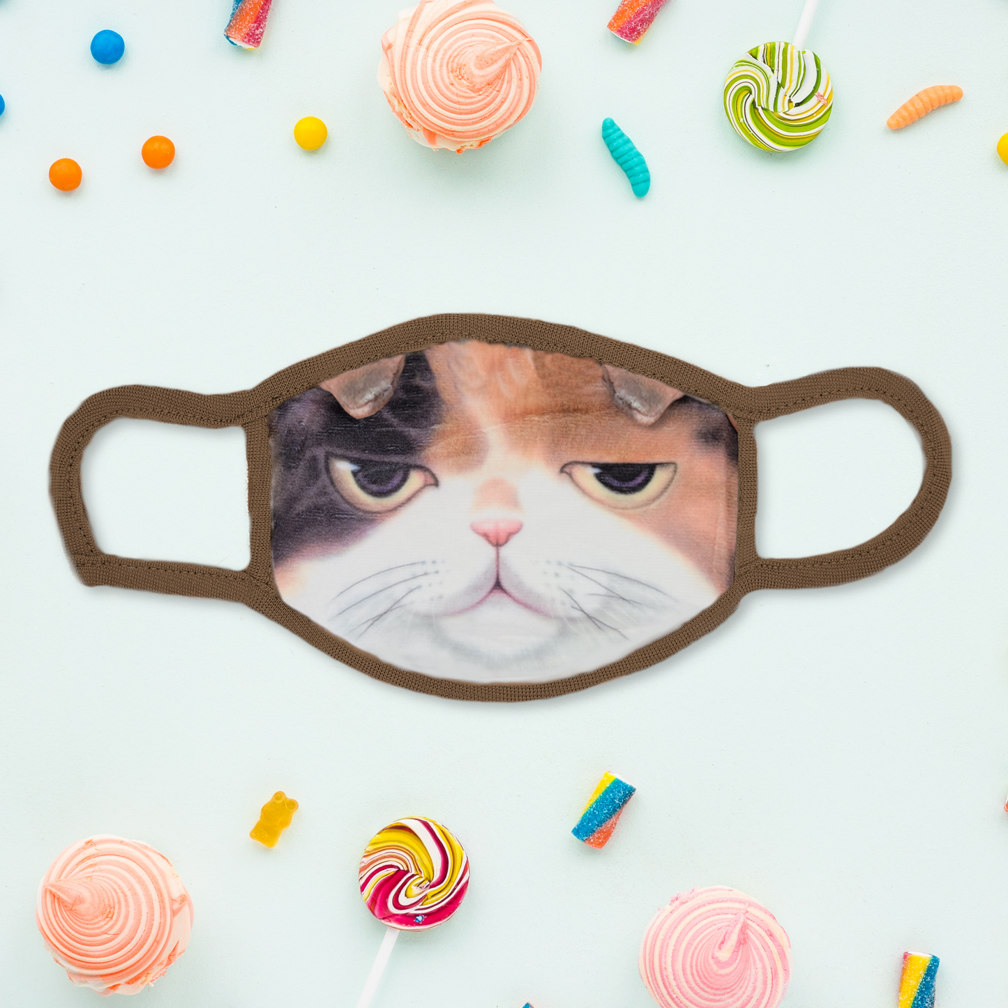 Sleepy Kitten Fabric Mask