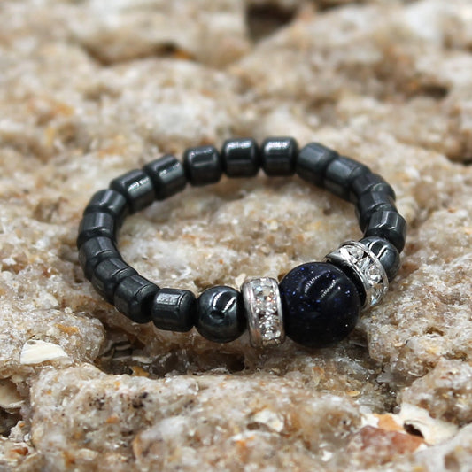 Magenetic Stretch Black Stardust Stretch Toe Ring